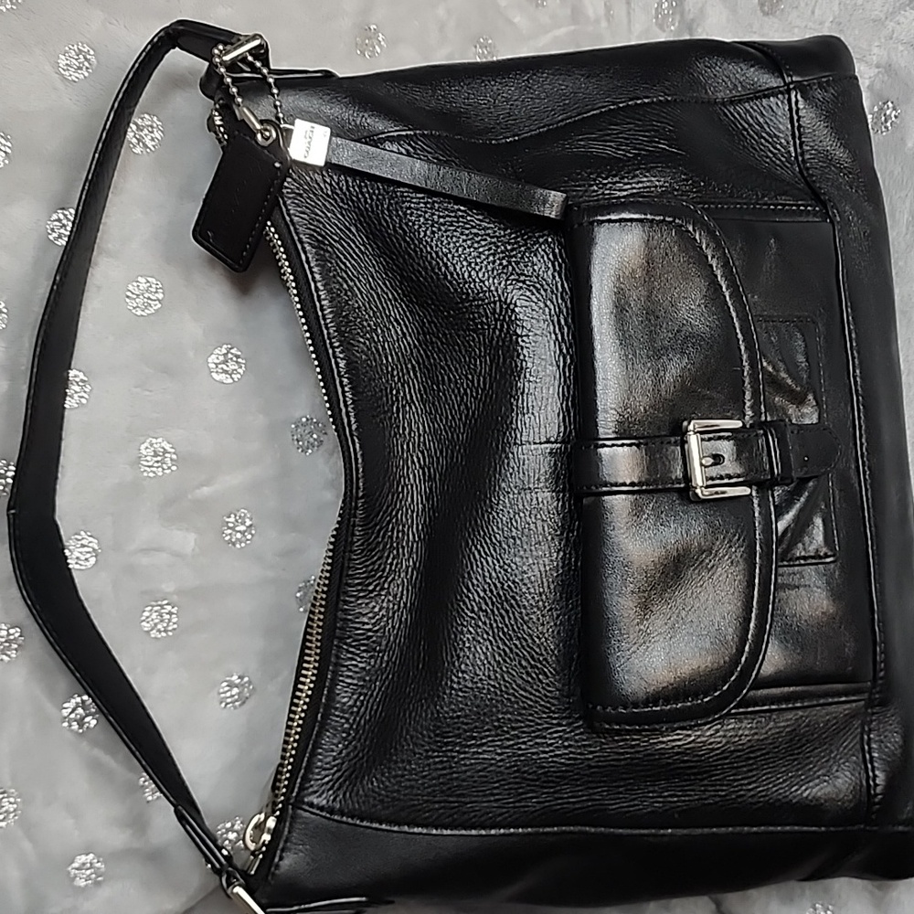 Coach 2014 Charlie black leather hobo bag